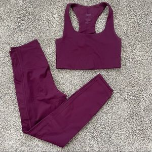 Girlfriend Collective 23 3/4” pocket leggings ONLY - Plum, EUC